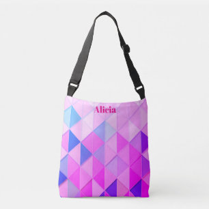 Bolsa Ajustável Diamantes Azuis e Rosas