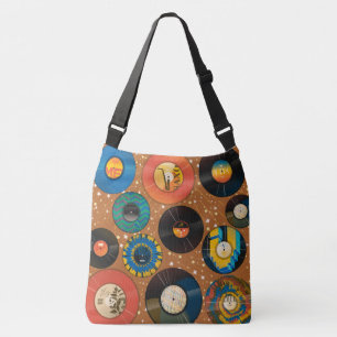 Bolsa Ajustável Discos de acetato, padrão, música, estilo
