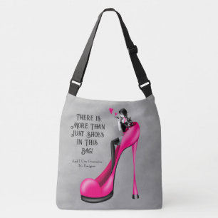 Bolsa Ajustável Diva da Moda Custom em Stiletto Rosa