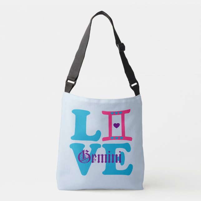 Bolsa Ajustável 😍 do ♊★ eu amo o impressão do sinal do (Frente)