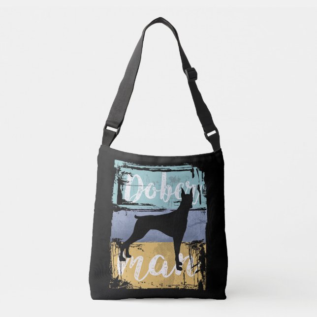Bolsa Ajustável Doberman Gift - Vintage Retro Doberman Dog (Frente)