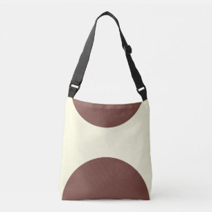 Bolsa Ajustável Dois abstrato marrom impressão marrom em creme