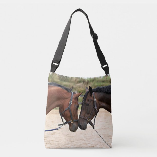 Bolsa Ajustável Dois Cavalos Tocando os Narizes (Frente)