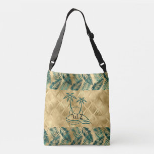 Bolsa Ajustável Dourada Árvore Verde Palm Personalizada