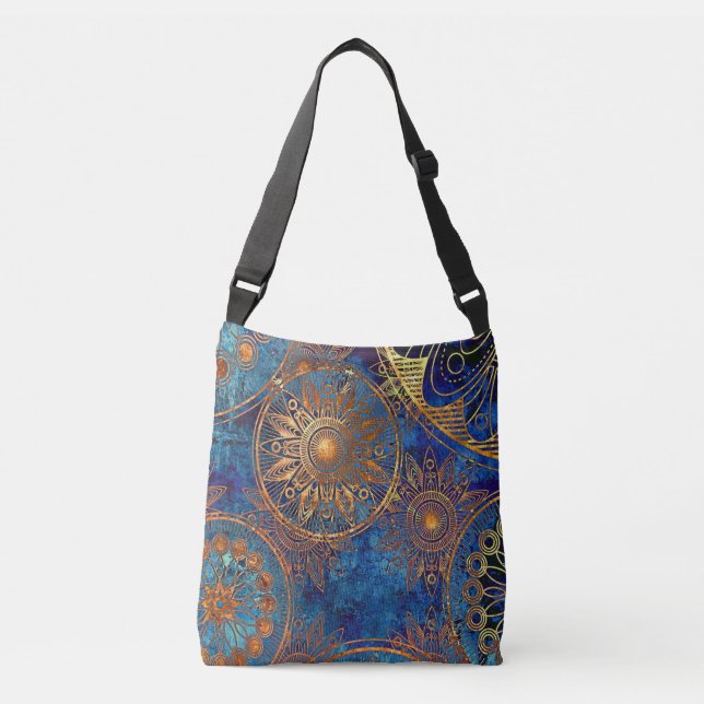 Bolsa Ajustável Dourado e azul (Frente)