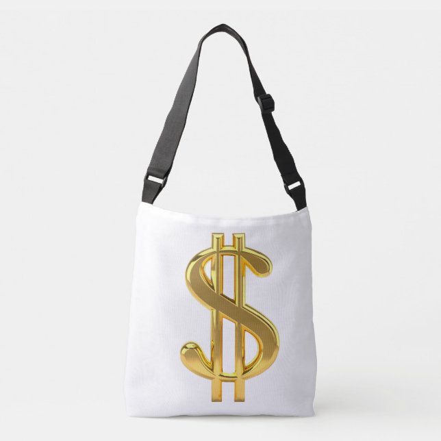 Bolsa Ajustável Dourado e Branco (Frente)