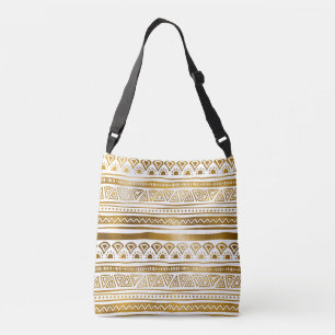 Bolsa Ajustável Dourado e branco - Bag de corpo cruzado