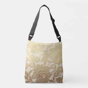 Bolsa Ajustável Dourado e branco traço