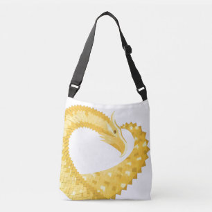 Bolsa Ajustável Dragão amarelo no branco
