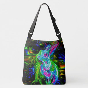 Bolsa Ajustável Dragão do Coelho Psicodélico em Neon Fantasy