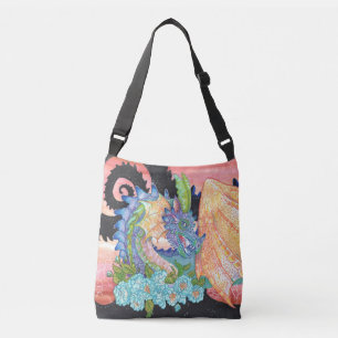 Bolsa Ajustável Dragão Rosa azul Pastel