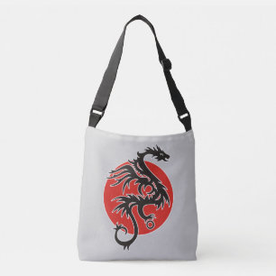 Bolsa Ajustável Dragão Sol - preto vermelho branco + suas ideias