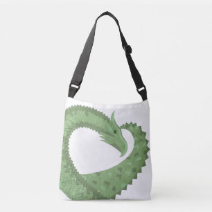 Bolsa Ajustável Dragão verde-oliva em branco