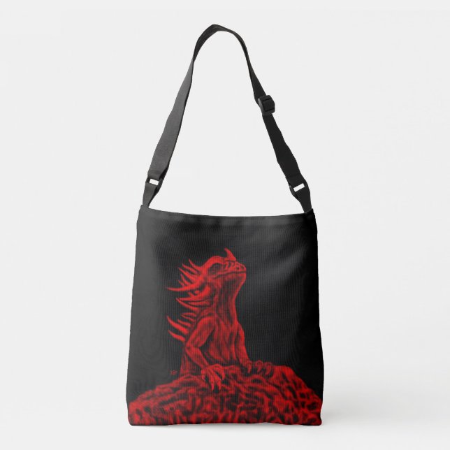 Bolsa Ajustável Dragão vermelho pequeno (Verso)