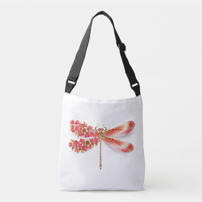 Bolsa Ajustável Dragonfly com joalheria sakura (Frente)