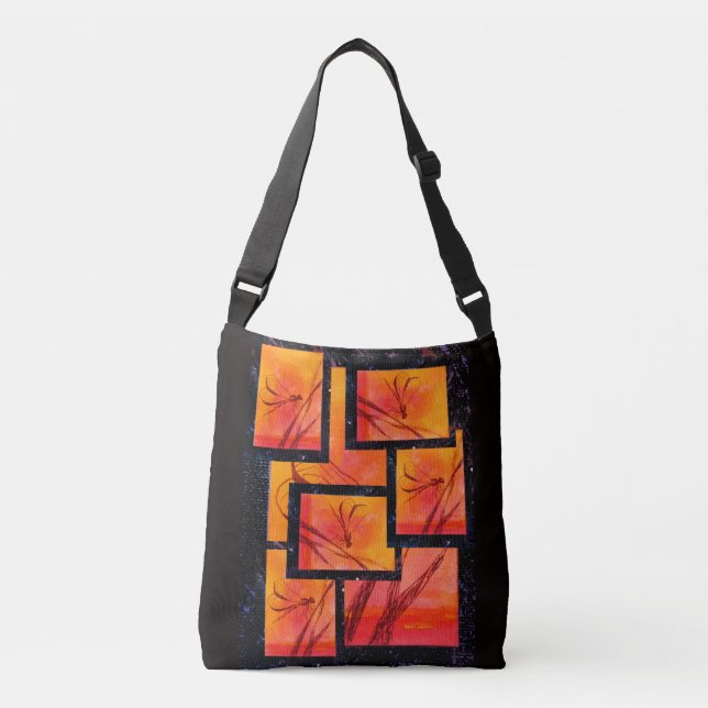 Bolsa Ajustável Dragonfly Drama Watercolor (Frente)
