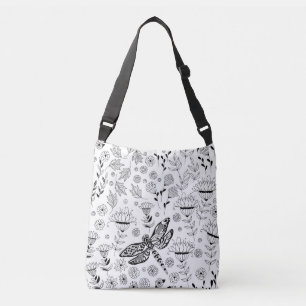 Bolsa Ajustável Dragonfly e flores