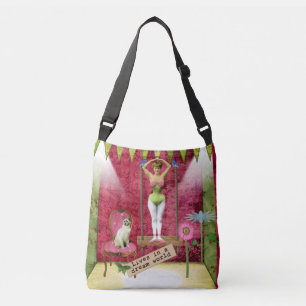 Bolsa Ajustável Dream World Vintage Funky Ballerina Altered Art