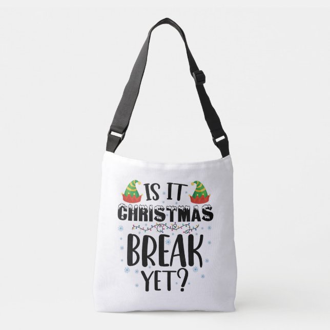 Bolsa Ajustável É Férias de Natal Ainda Piada Dia de Festa Profess (Frente)