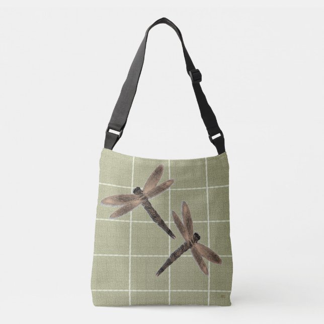 Bolsa Ajustável Earthy Toned Dragonflies (Frente)