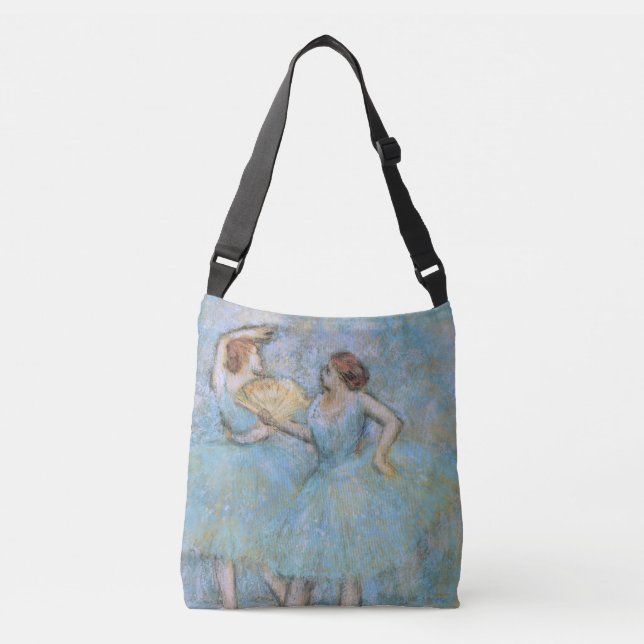 Bolsa Ajustável Edgar Degas Dois Dançarinos, azul pastel (Frente)