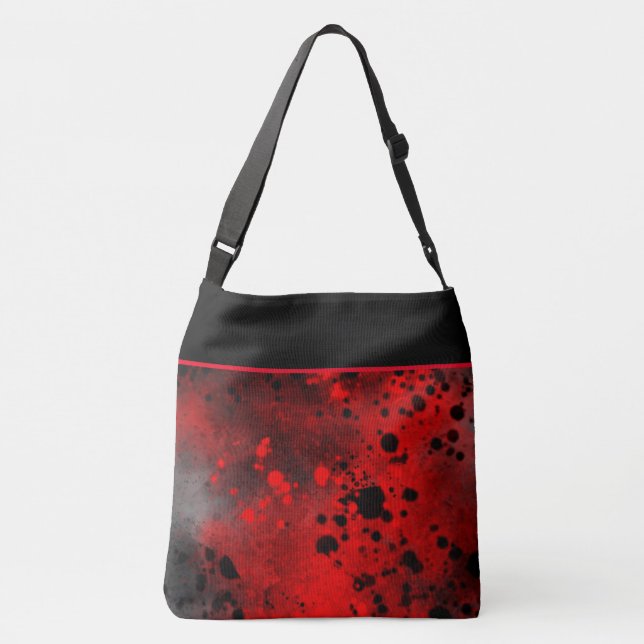 Bolsa Ajustável Efeito de Splatina de Pintura Retroativa Vermelho  (Verso)