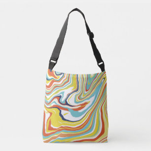 Bolsa Ajustável Efeito mármore de arte líquida Abstrato moderna