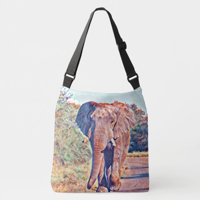 Bolsa Ajustável elefante aquarell (Frente)