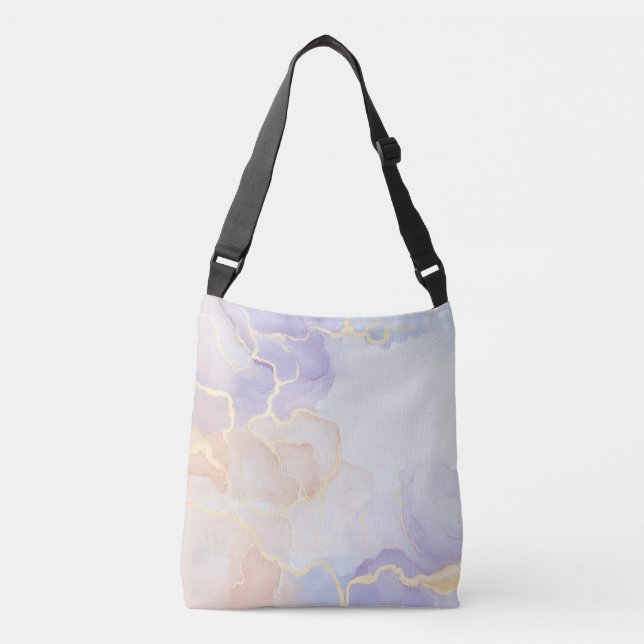 Bolsa Ajustável Elegância de Mármore Opulento (Frente)