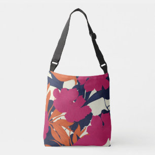 Bolsa Ajustável elegância floral: padrão abstrato