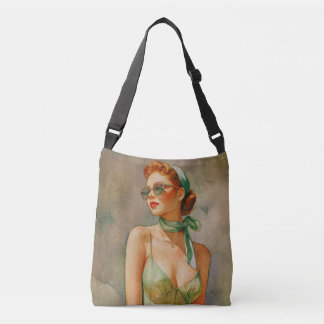Bolsa Ajustável Elegância Retro: Chique de Praia 