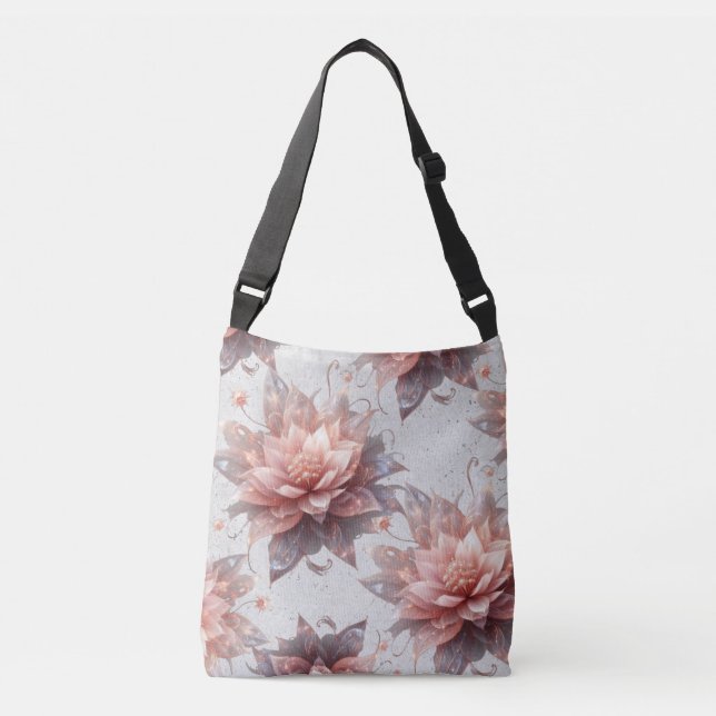 Bolsa Ajustável Elegant Floral Crossbody Bag – Hands Free Shoulder (Frente)