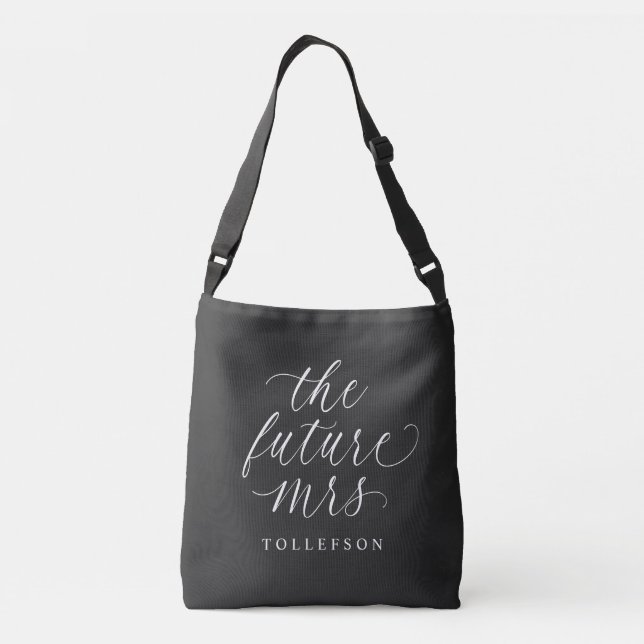 Bolsa Ajustável Elegant Modern The Future Mrs Bridal (Verso)