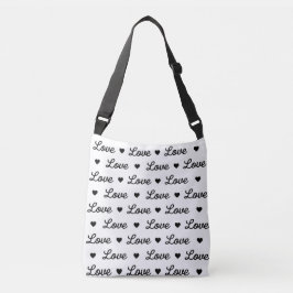 Bolsa Ajustável Elegante Amor Preto e Branco