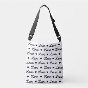 Bolsa Ajustável Elegante Amor Preto e Branco 