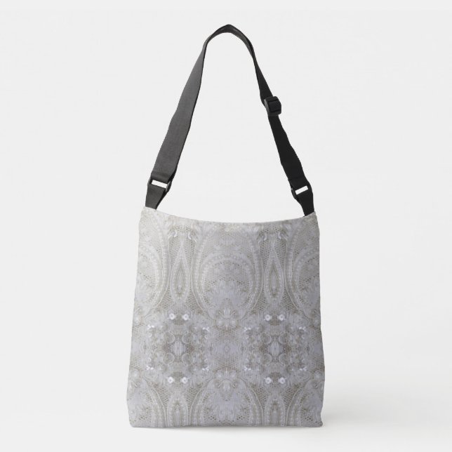 Bolsa Ajustável elegante feminino chic cinza creme bege branco flo (Frente)