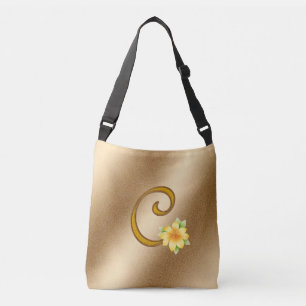 Bolsa Ajustável Elegante Floral Dourado C