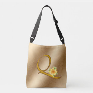 Bolsa Ajustável Elegante Floral Dourado Q