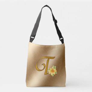 Bolsa Ajustável Elegante Floral Dourado T