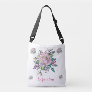Bolsa Ajustável Elegante Floral Pastel Aquarela Personalizado