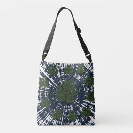 Bolsa Ajustável Elegante Lenço de Pescoço Clássico & Dye Folhas 