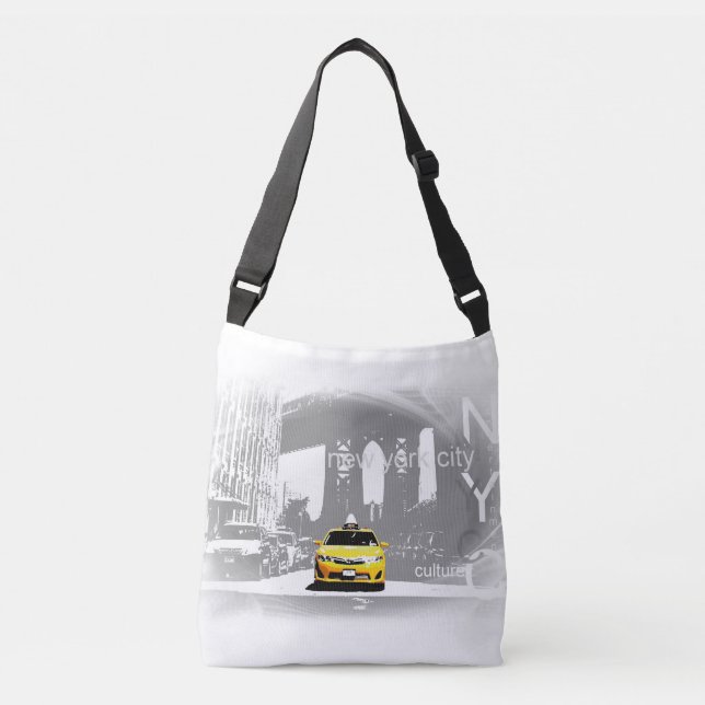 Bolsa Ajustável Elegante Nova Iorque Nyc Brooklyn Yellow Taxi (Frente)