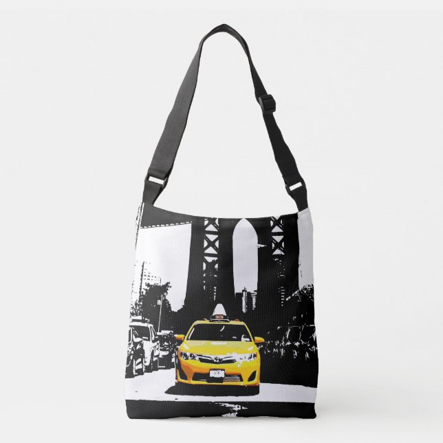 Bolsa Ajustável Elegante Nova Iorque Nyc Yellow Taxi Brooklyn (Frente)