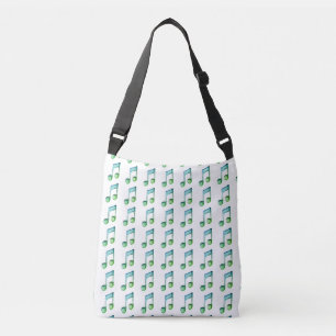 Bolsa Ajustável Emerald Glass Rhythms: Translucent Musical Pattern