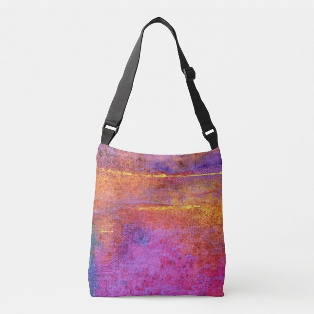Bolsa Ajustável Emoção sunset em lilás, mauve e laranja (Frente)