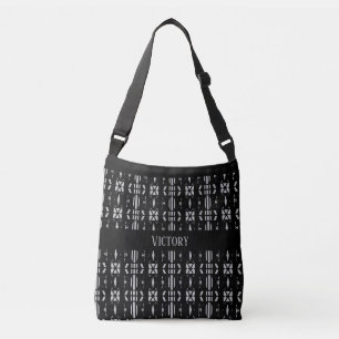 Bolsa Ajustável Empoderamento Padrão Prata Preto