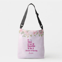 Bolsa Ajustável Enfermeira de DON Floral Rosa Personalizada - Saco