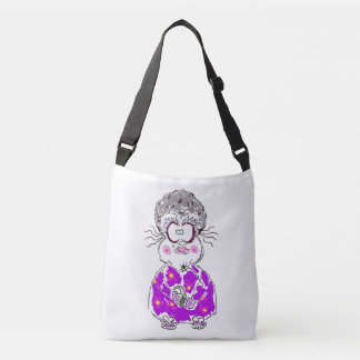 BOLSA AJUSTÁVEL ENGRAÇADA DE CARTOON VELHA LADY MARGARET SHOULDER