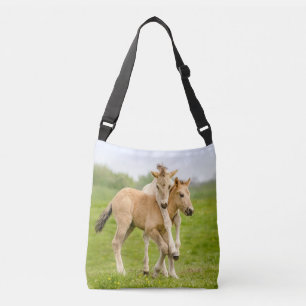 Bolsa Ajustável Engraçado Cavalo Selvagem Konik Foals Brincando -
