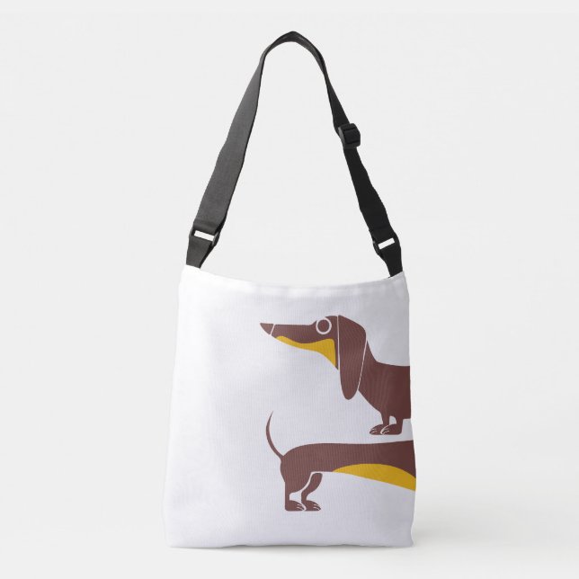 Bolsa Ajustável Engraçado e fofo dachshund para os pais de cães lo (Frente)